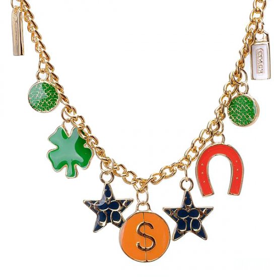 Coach Cute S Gold Necklaces CZL - Click Image to Close